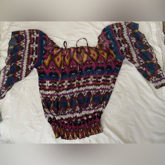 Bohemian loose flowy blouse - Picture 2 of 3